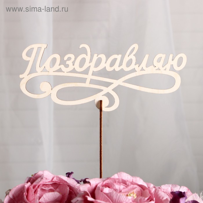 Топпер «Поздравляю», большой, 18x5,5 см
Топпер «Поздравляю», большой, 18x5,5 см