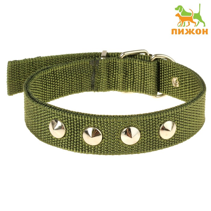 Ошейник клепаный, 46 х 2,5 см, ОШ 32-40 см, полиэстер, тёмно-зелёный
Ошейник клепаный, 46 х 2,5 см, ОШ 32-40 см, полиэстер, тёмно-зелёный
