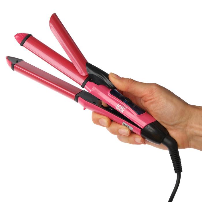 Плойка Irit IR-3168, 2 в 1, 35 Вт, 200°С, керамика, розовая 
Плойка Irit IR-3168, 2 в 1, 35 Вт, 200°С, керамика, розовая