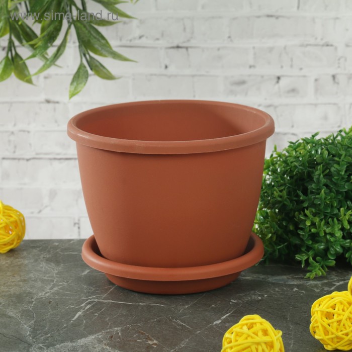 Горшок с поддоном «Афина», 500 мл, цвет коричневый
Горшок с поддоном «Афина», 500 мл, цвет коричневый
