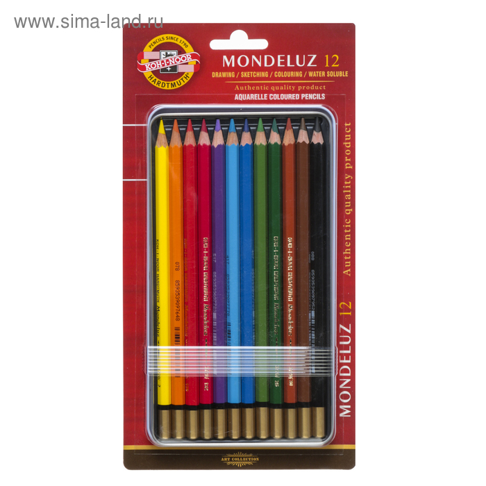 Карандаши акварельные набор 12 цветов, Koh-I-Noor Mondeluz 3722, в металлическом пенале, блистер
Карандаши акварельные набор 12 цветов, Koh-I-Noor Mondeluz 3722, в металлическом пенале, блистер