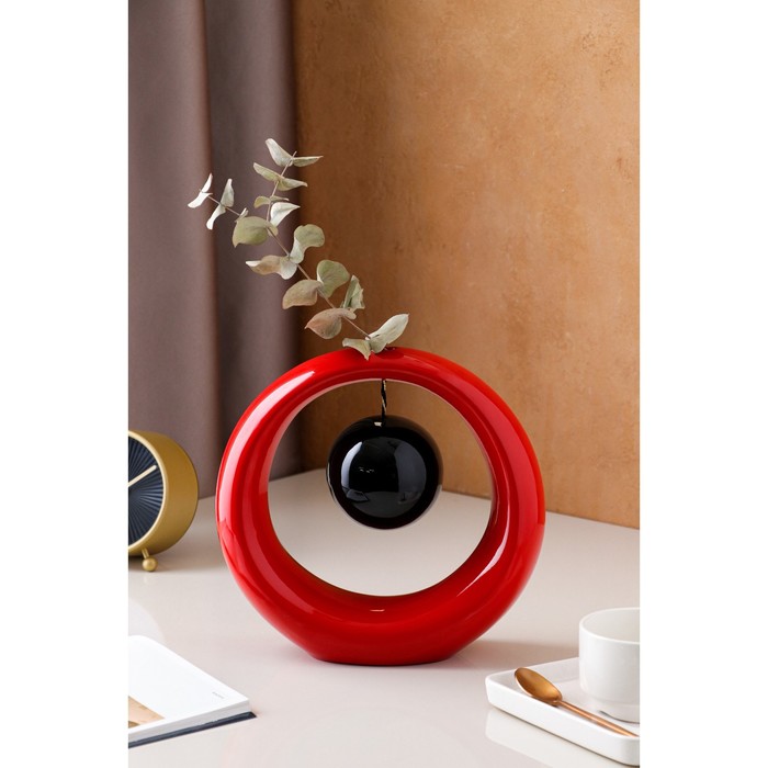 Ваза керамическая "Орбита шар", настольная, красно-чёрная, 24 см
Ваза керамическая "Орбита шар", настольная, красно-чёрная, 24 см