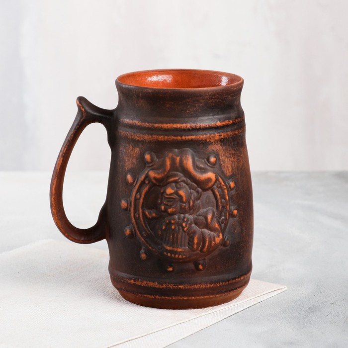 Пивная кружка "Пират", декор, красная глина, 1 л, 1 сорт
Пивная кружка "Пират", декор, красная глина, 1 л, 1 сорт