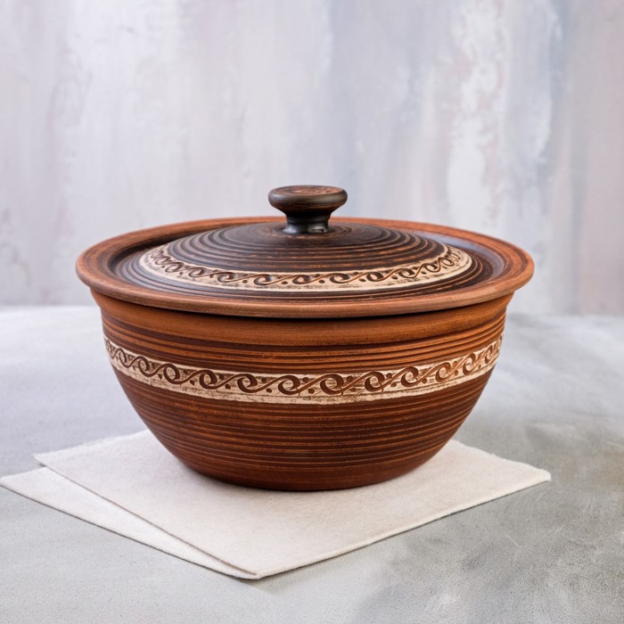 Горшок духовой с крышкой "Шашлычница", ангоб, красная глина, 4 л
Горшок духовой с крышкой "Шашлычница", ангоб, красная глина, 4 л