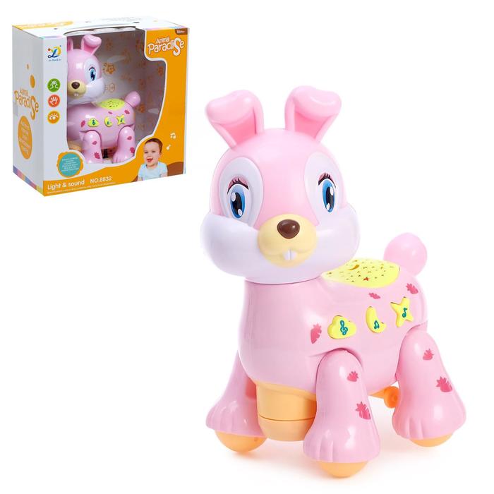 Игрушка музыкальная «Зайчик», двигается, световые и звуковые эффекты, цвета МИКС
Игрушка музыкальная «Зайчик», двигается, световые и звуковые эффекты, цвета МИКС