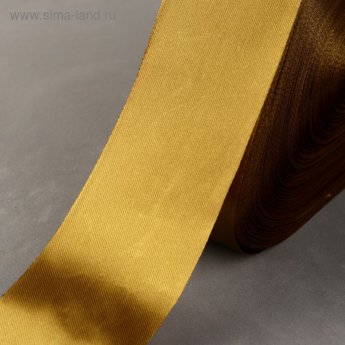 Лента атласная, 50 мм × 100 ± 5 м, цвет оливковый