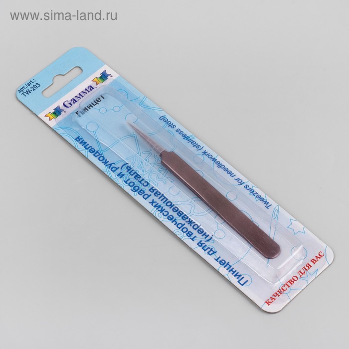 Пинцет прямой тонкий для рукоделия, 11 см, цвет серебряный 
Пинцет прямой тонкий для рукоделия, 11 см, цвет серебряный