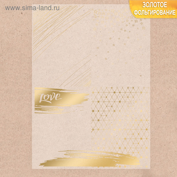 Калька декоративная с фольгированием Love, 29.7 × 21 см
Калька декоративная с фольгированием Love, 29.7 × 21 см