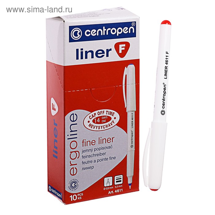 Ручка капиллярная, 0.8 мм, Centropen 4611, красная, невысыхаемая, длина письма 1500
Ручка капиллярная, 0.8 мм, Centropen 4611, красная, невысыхаемая, длина письма 1500