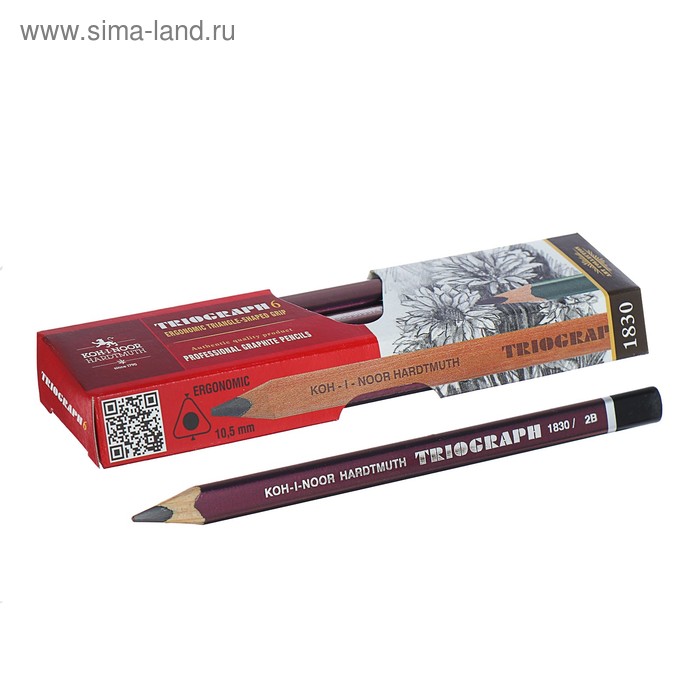 Карандаш утолщенный чернографитный Koh-I-Noor Triograph 1831 2В, трёхгранный
Карандаш утолщенный чернографитный Koh-I-Noor Triograph 1831 2В, трёхгранный