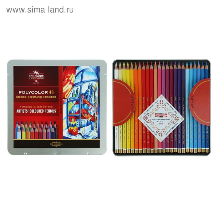 Карандаши художественные PolyColor 3826, 48 цветов, мягкие, в металлическом пенале
Карандаши художественные PolyColor 3826, 48 цветов, мягкие, в металлическом пенале