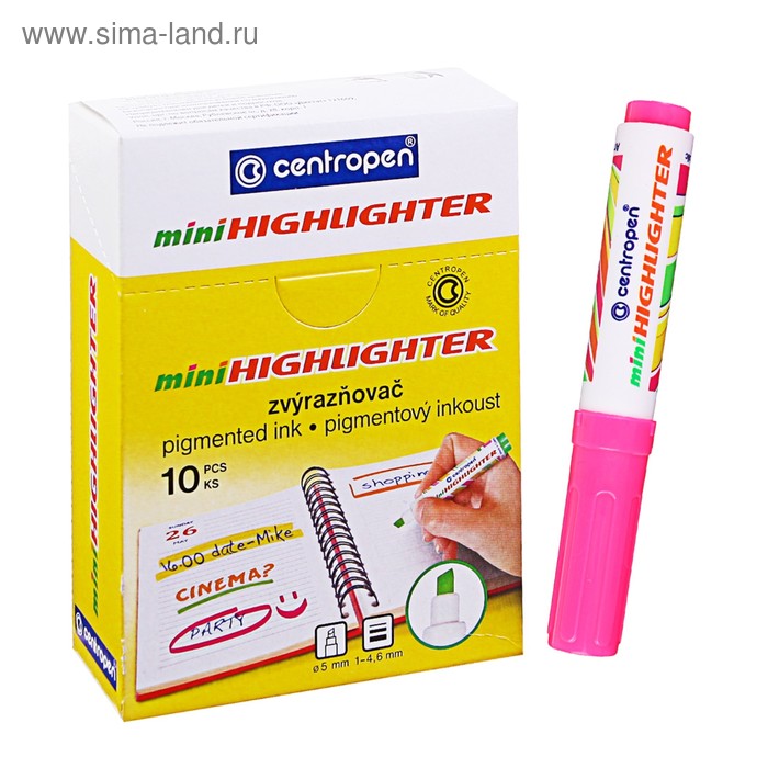 Маркер текстовыделитель, Centropen 8052, 5.0 мм, короткий, розовый
Маркер текстовыделитель, Centropen 8052, 5.0 мм, короткий, розовый