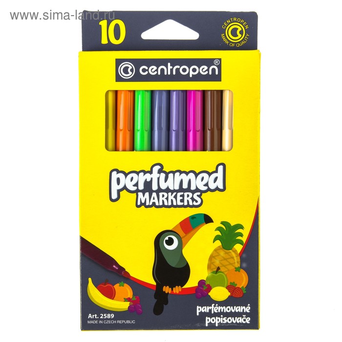 Фломастеры 10 цветов, Centropen Perfumed 2589/10, ароматические, линия 2-3 мм
Фломастеры 10 цветов, Centropen Perfumed 2589/10, ароматические, линия 2-3 мм