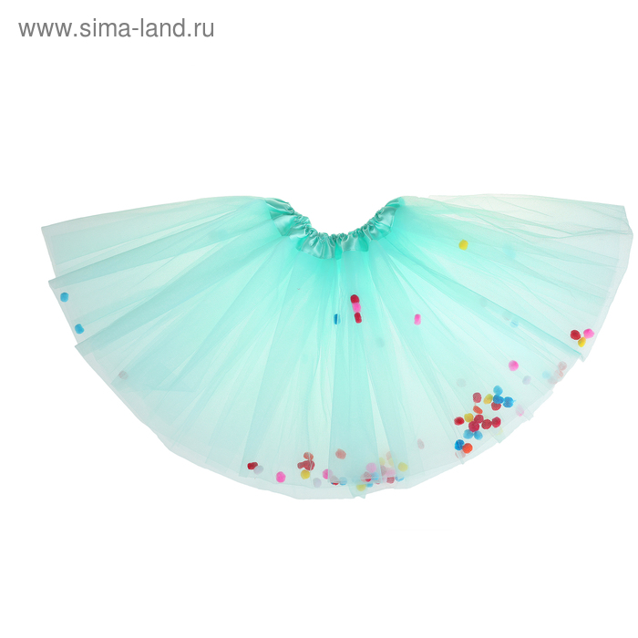 фото Карнавальная юбка «шарики», цвет бирюзовый