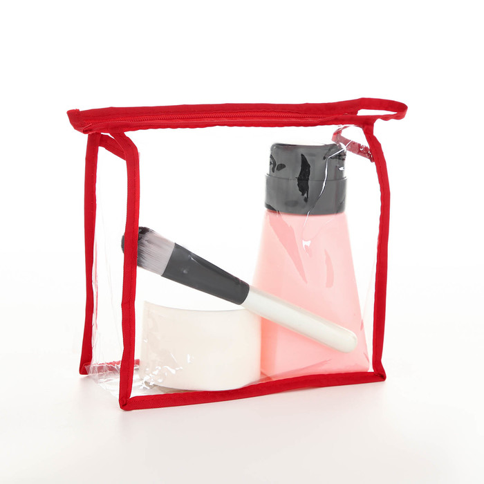 фото Косметичка на молнии, цвет красный