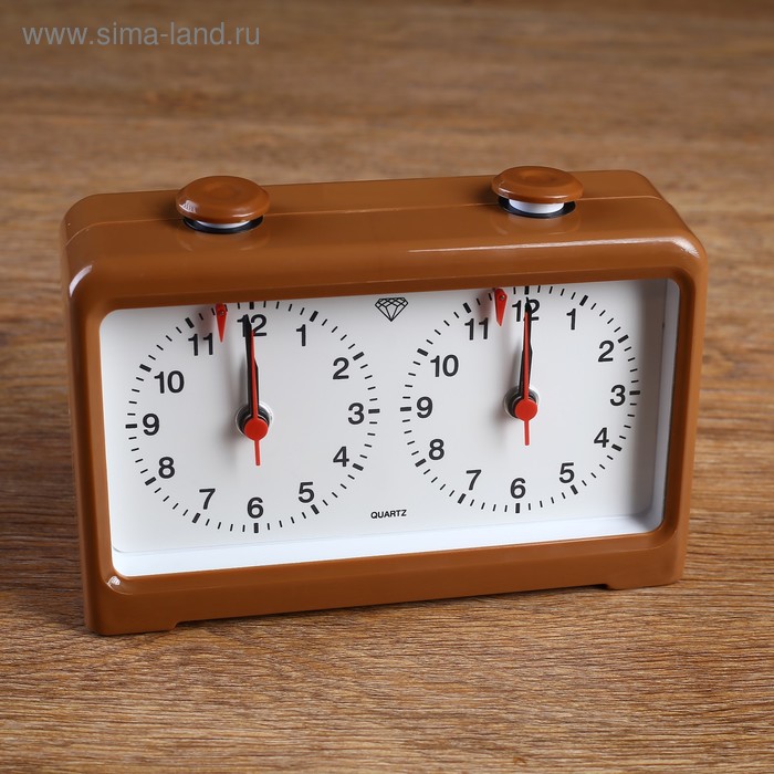 Часы для шахмат двойные, коричневые, пластик, 18х12 см
Часы для шахмат двойные, коричневые, пластик, 18х12 см