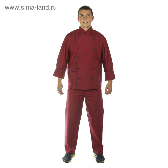 Костюм шеф-повара гладкокрашеный, размер 52-54, рост 170-176, цвет бордо
Костюм шеф-повара гладкокрашеный, размер 52-54, рост 170-176, цвет бордо