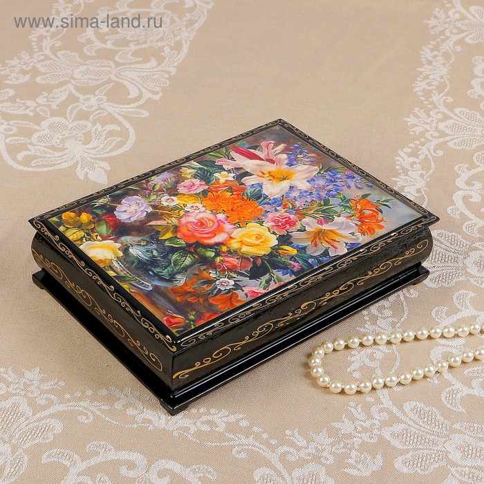 Шкатулка «Цветы в прозрачной вазе», 17×22 см, лаковая миниатюра
Шкатулка «Цветы в прозрачной вазе», 17×22 см, лаковая миниатюра
