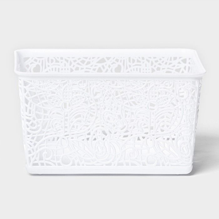 фото Корзина для хранения «кружевные цветы», 14×10×8 см, цвет микс