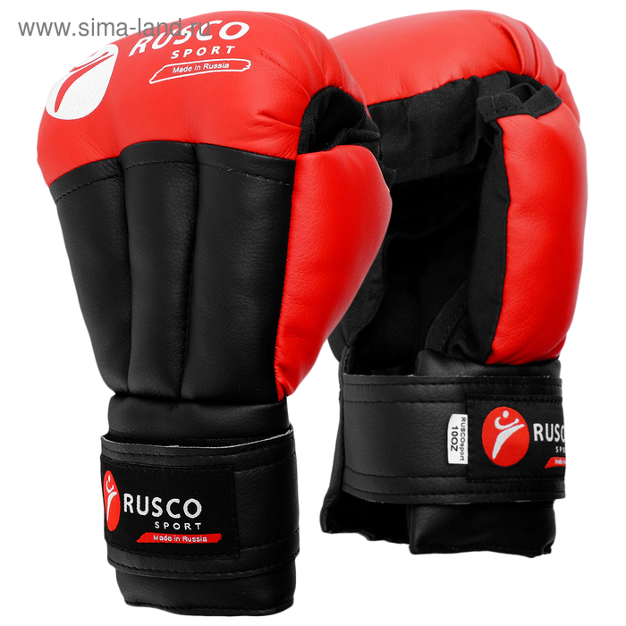 фото Перчатки для рукопашного боя rusco sport 8 oz цвет красный ruscosport