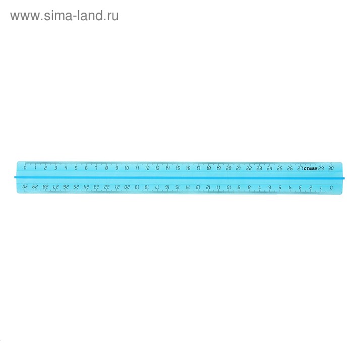 Линейка с держателем 30 см «Стамм», тонированная, прозрачная 
Линейка с держателем 30 см «Стамм», тонированная, прозрачная
