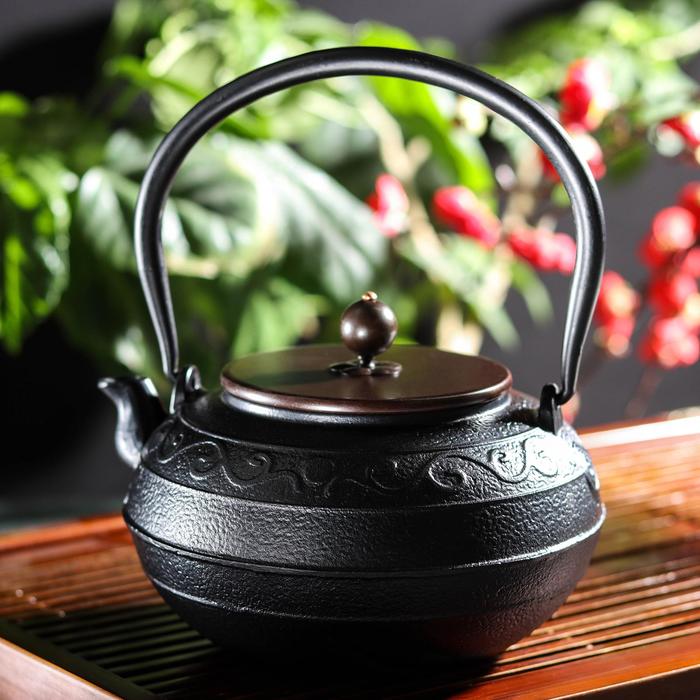 фото Чайник 1,4 л "дари" с эмалированным покрытием, цвет черный