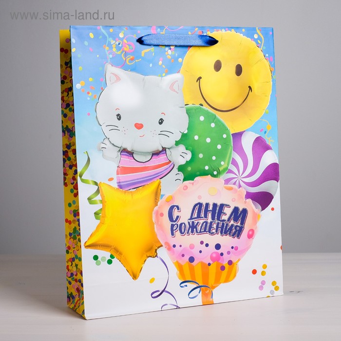 Пакет ламинированный вертикальный «С днём Рождения!», L 31 × 40 × 9 см
Пакет ламинированный вертикальный «С днём Рождения!», L 31 × 40 × 9 см