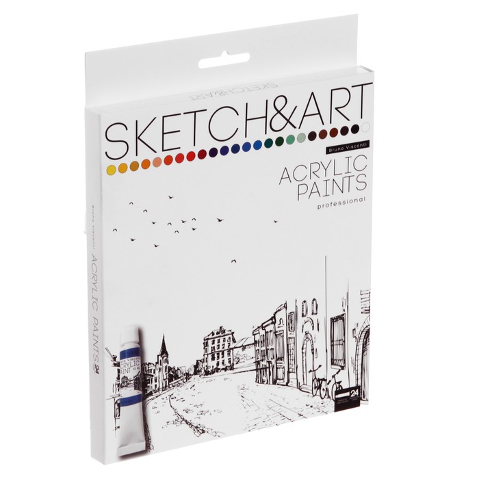 Краска акриловая в тубе, набор 24 цвета х 12 мл, Bruno Visconti, морозостойкая, картонный пенал
Краска акриловая в тубе, набор 24 цвета х 12 мл, Bruno Visconti, морозостойкая, картонный пенал