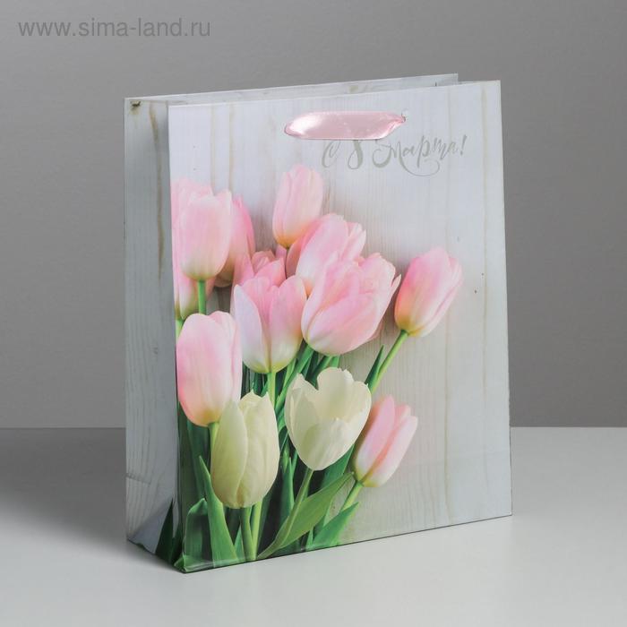 Пакет ламинированный вертикальный «С 8 марта!», ML 23 × 27 × 8 см
Пакет ламинированный вертикальный «С 8 марта!», ML 23 × 27 × 8 см