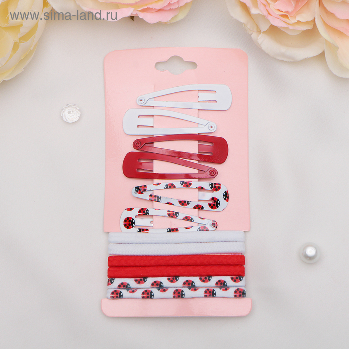 Набор для волос "Прима" (6 резинок, 6 невидимок) божья коровка
Набор для волос "Прима" (6 резинок, 6 невидимок) божья коровка