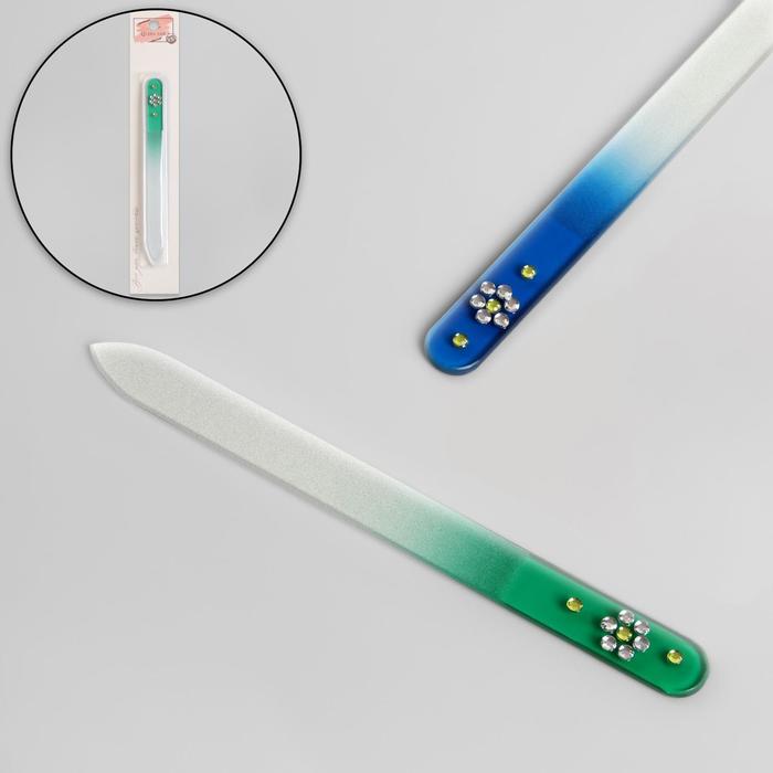 Пилка стеклянная для ногтей «Цветок», в чехле, 12 см, цвет МИКС
Пилка стеклянная для ногтей «Цветок», в чехле, 12 см, цвет МИКС