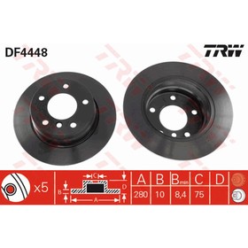 Диск тормозной TRW DF4448 
Диск тормозной TRW DF4448