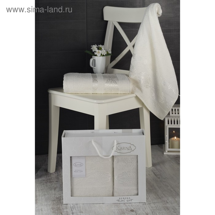 Комплект махровых полотенец «Rebeka», размер 50 х 90 см - 1 шт., 70 х 140 см - 1 шт., кремовый
Комплект махровых полотенец «Rebeka», размер 50 х 90 см - 1 шт., 70 х 140 см - 1 шт., кремовый