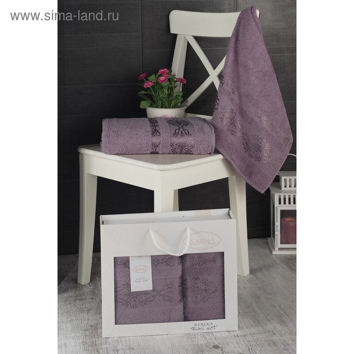 Комплект махровых полотенец «Rebeka», размер 50х90 см - 1 шт, 70х140 см - 1 шт, светлая лаванда
Комплект махровых полотенец «Rebeka», размер 50х90 см - 1 шт, 70х140 см - 1 шт, светлая лаванда