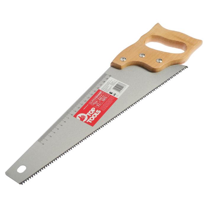 Ножовка по дереву Top Tools, 400 мм, 7TPI, линейка, деревянная рукоятка
Ножовка по дереву Top Tools, 400 мм, 7TPI, линейка, деревянная рукоятка