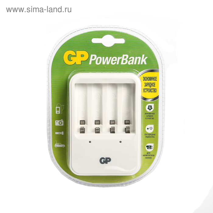 Зарядное устройство GP PB420, для аккумуляторов 4хAA/AAA, белый
Зарядное устройство GP PB420, для аккумуляторов 4хAA/AAA, белый