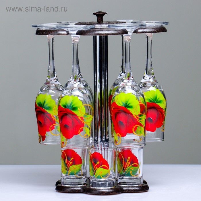 Мини-бар "Красная роза" 12 предметов, художественная роспись 200/50 мл
Мини-бар "Красная роза" 12 предметов, художественная роспись 200/50 мл