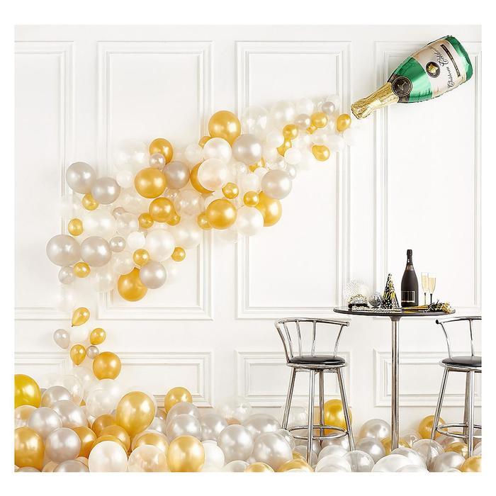 фото Шар фольгированный 9" «бутылка шампанского» страна карнавалия