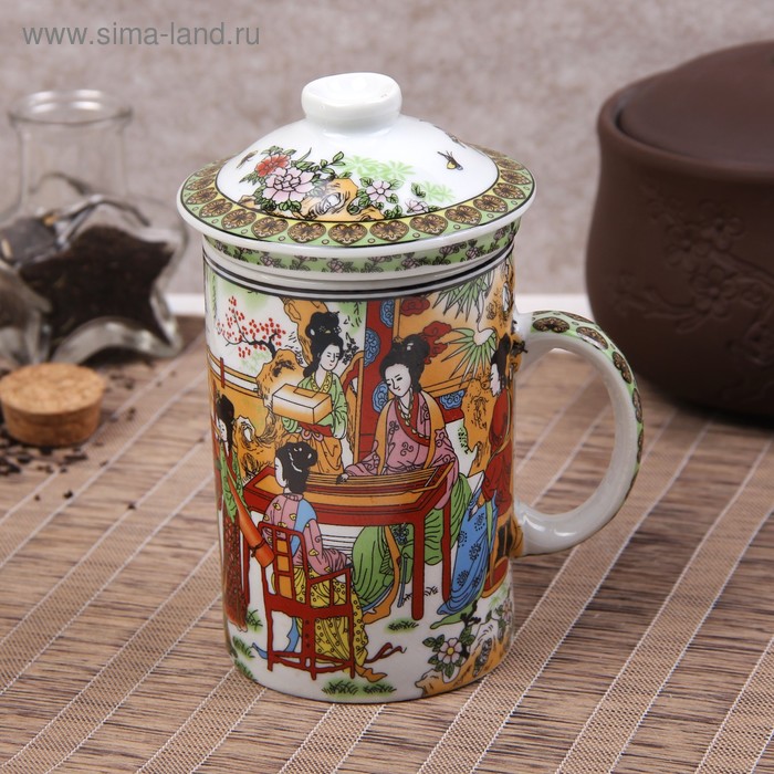 Кружка «Китаянки в саду», 320 мл, с крышкой и керамическим ситом
Кружка «Китаянки в саду», 320 мл, с крышкой и керамическим ситом
