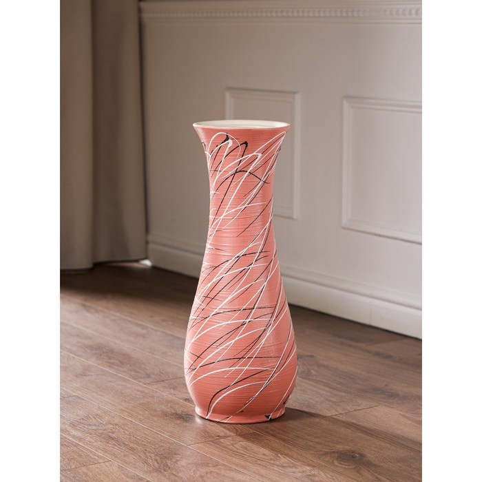 Ваза керамическая "Осень", напольная, розовая, узор, 58 см
Ваза керамическая "Осень", напольная, розовая, узор, 58 см