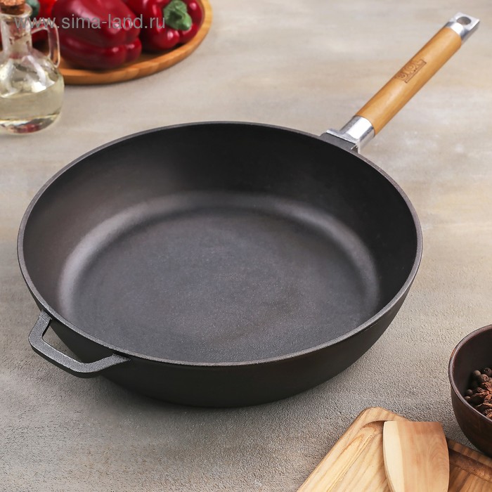 Сковорода чугунная, d=28 см, съёмная ручка
Сковорода чугунная, d=28 см, съёмная ручка