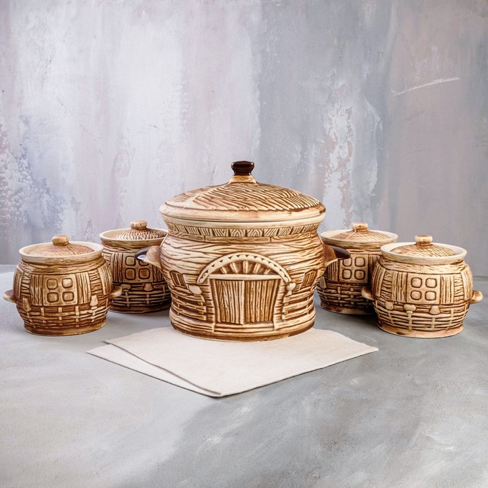 Набор супниц "Корчма", под шамот, супник 3 л, горшочки 0.5 л
Набор супниц "Корчма", под шамот, супник 3 л, горшочки 0.5 л