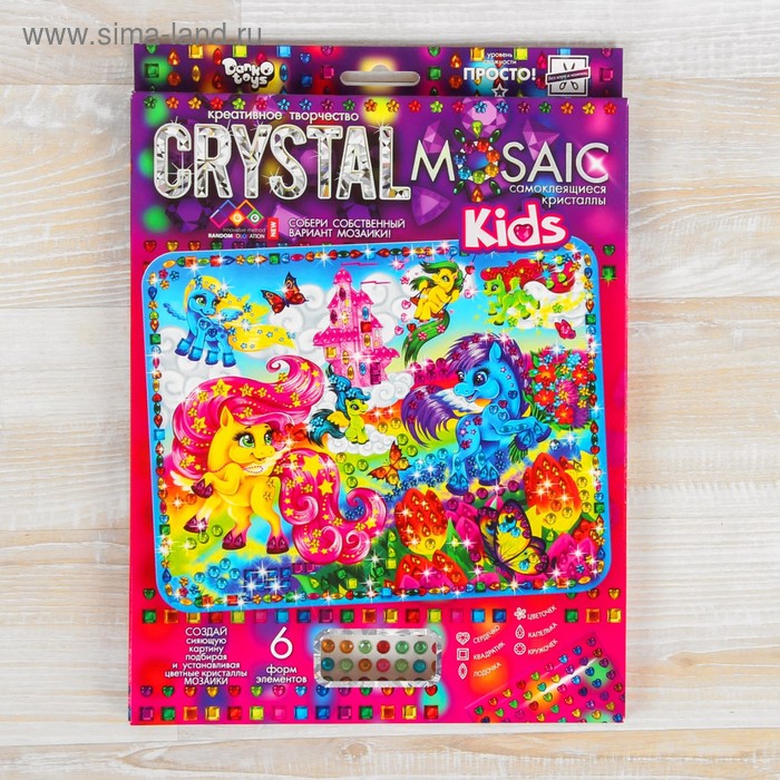 Набор для создания мозаики серии «CRYSTAL MOSAIC. Пони веселятся», на темном фоне
Набор для создания мозаики серии «CRYSTAL MOSAIC. Пони веселятся», на темном фоне