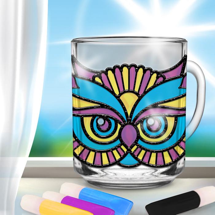 Витражная роспись кружки «Сова»
Витражная роспись кружки «Сова»