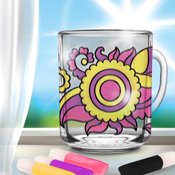 Витражная роспись кружки «Узоры»
Витражная роспись кружки «Узоры»