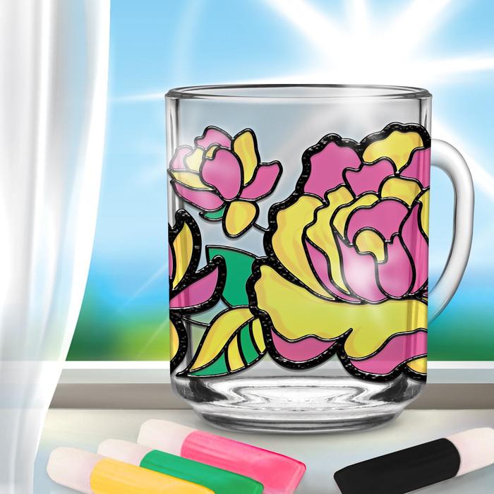 Витражная роспись кружки "Цветы"
Витражная роспись кружки "Цветы"