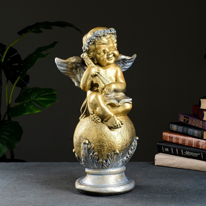 Фигура "Ангел со скрипкой улыбчивый" бронза/серебро 21х26х48см
Фигура "Ангел со скрипкой улыбчивый" бронза/серебро 21х26х48см
