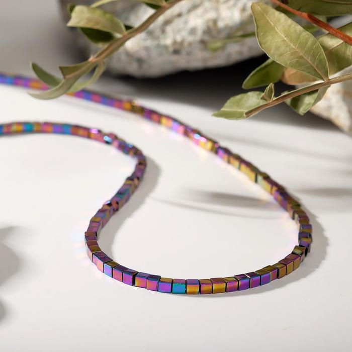 Бусы "Гематит" кубик, цвет радужно-фиолетовый, 45см
Бусы "Гематит" кубик, цвет радужно-фиолетовый, 45см