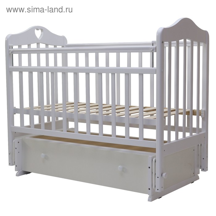 Кроватка детская «Оливия-7», универсальный маятник, ящик, размер 119 х 60 см, белый
Кроватка детская «Оливия-7», универсальный маятник, ящик, размер 119 х 60 см, белый