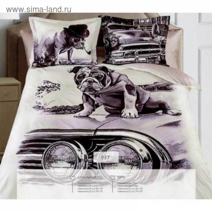 Постельное бельё 2 сп Pet, размер 215х240 см, 175х210 см, 50х70 см - 2 шт, 70х70 см - 2 шт
Постельное бельё 2 сп Pet, размер 215х240 см, 175х210 см, 50х70 см - 2 шт, 70х70 см - 2 шт